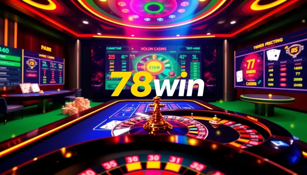 Experience thrilling gameplay at 78win with exciting roulette and card games in a lively online casino.